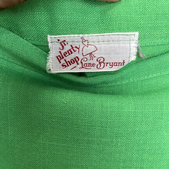 RARE 50s-60s Jr Plenty Shop Lane Bryant | Kelly Green Flared Midi Skirt Size Lar - Picture 5 of 7